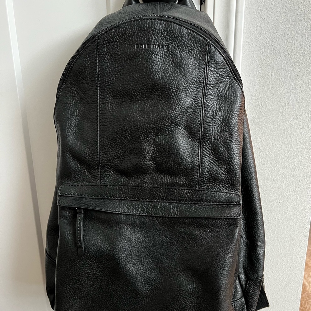 Cole Haan Black leather backpack